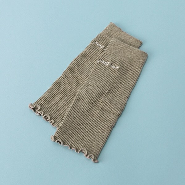 オーガニックコットン ロゴ刺しゅう入りメロウレッグウォーマー