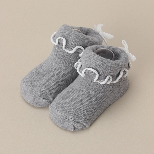 後ろリボンメロウ折り返しカップソックス