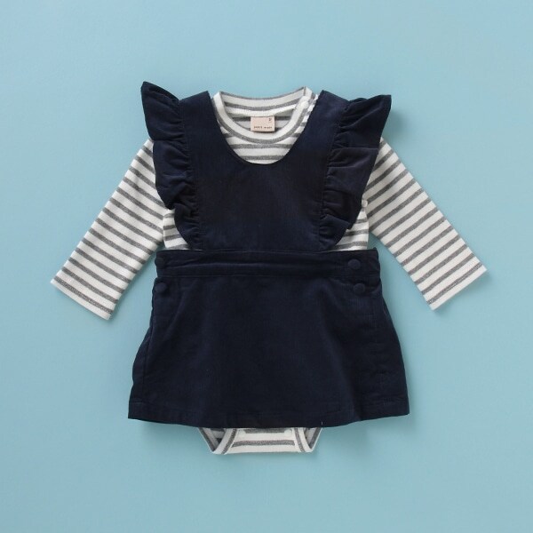 肩フリルジャンスカ×ロンパースセット