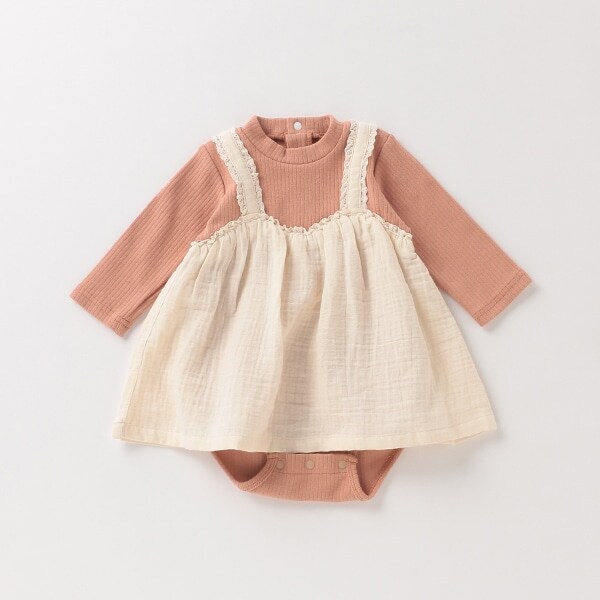 キャミドッキングテレコロンパース