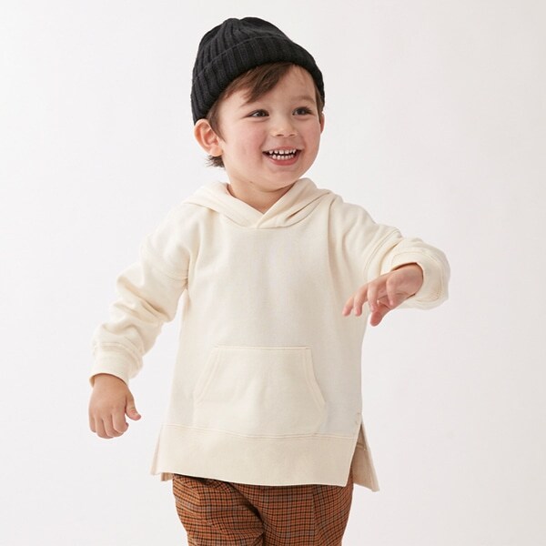 オーガニックコットン 裏フリースパーカー