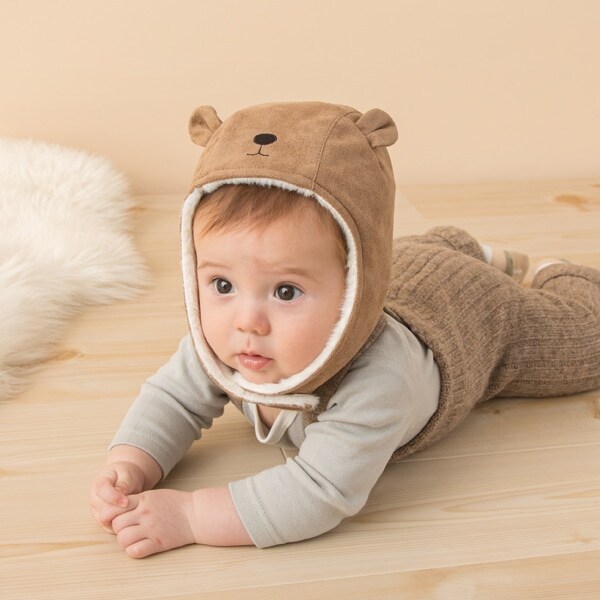 裏ボア 耳つきキャップ