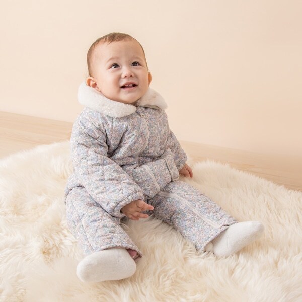 フラワー柄ジャンプスーツ