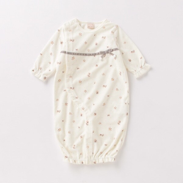 抗菌防臭 花柄ベロア2WAYオール