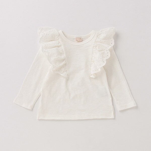 肩レースTシャツ