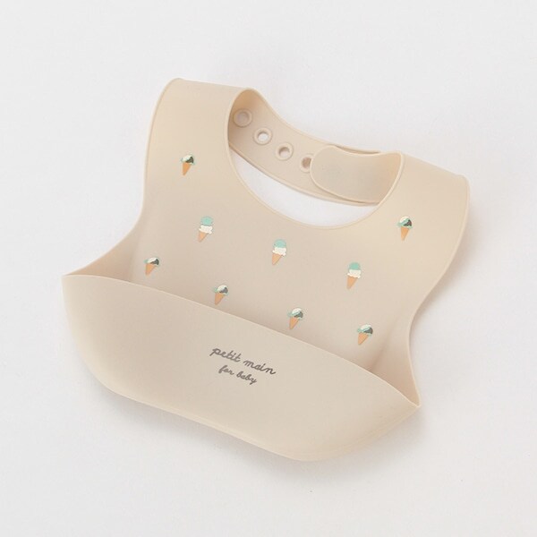 お食事総柄シリコンビブ