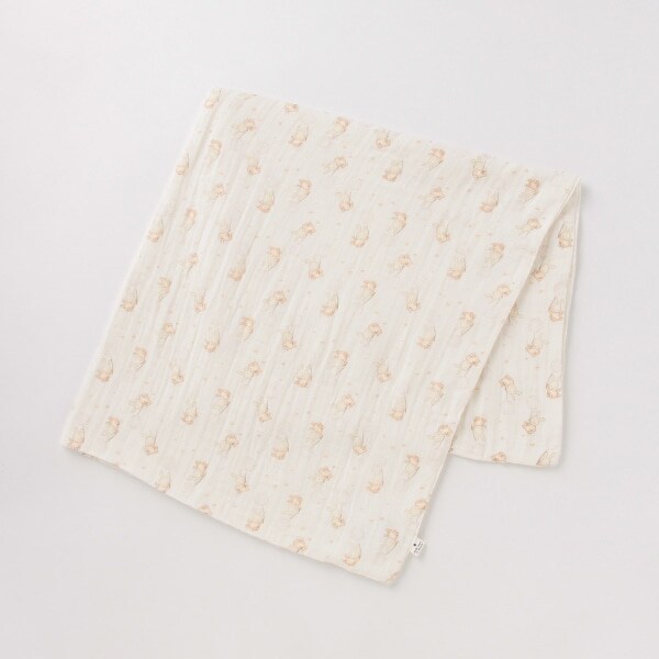 オーガニックコットン アニマル総柄ガーゼおくるみ