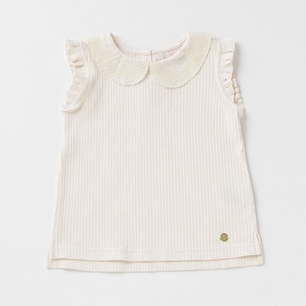 衿レースリブTシャツ