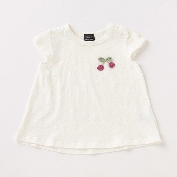 【オーガビッツ／接触冷感】編みモチーフTシャツ