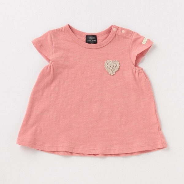 【オーガビッツ／接触冷感】編みモチーフTシャツ