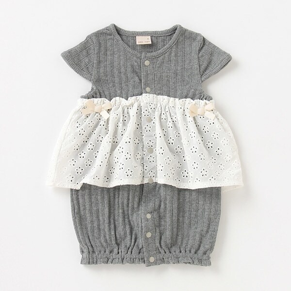 【オーガニック】フリル2WAYオール