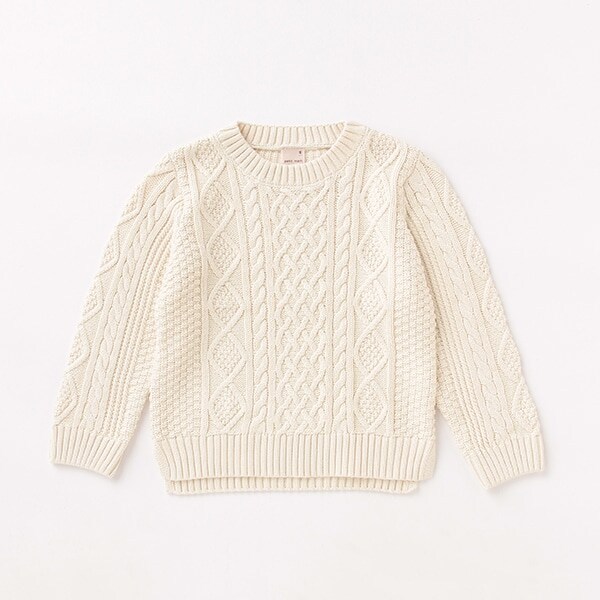 【ウォッシャブル】ケーブルニットセーター