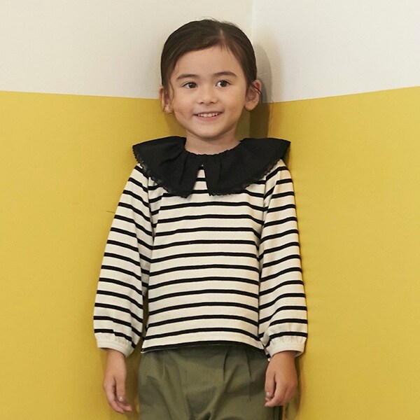 【リンク】レース襟長袖T(キッズサイズ)