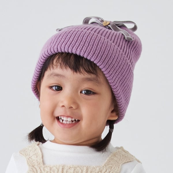 トップリボンニット帽