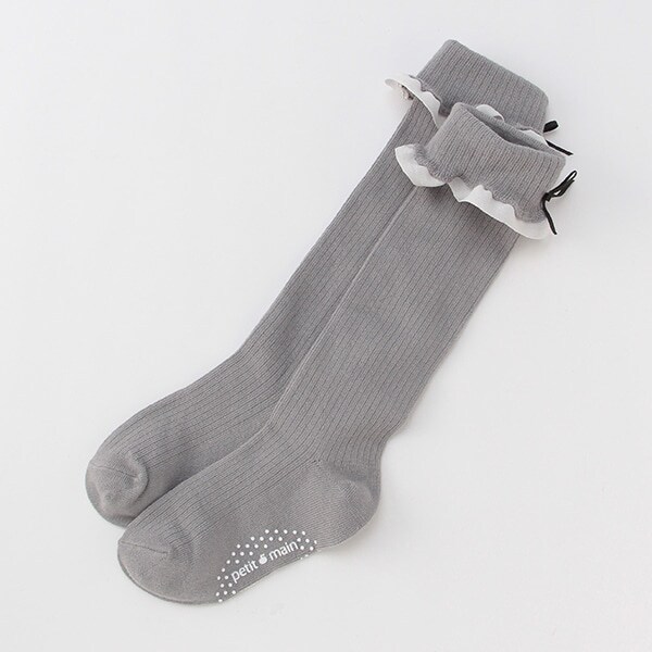 フリルリボンハイソックス