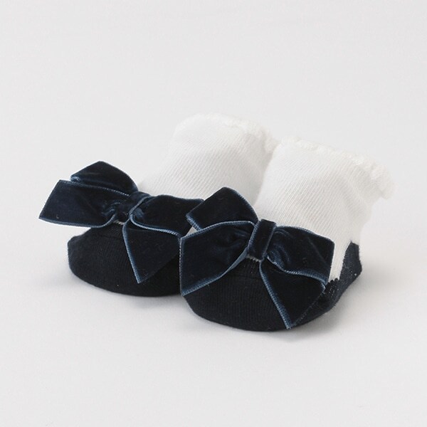 つま先リボンカップソックス