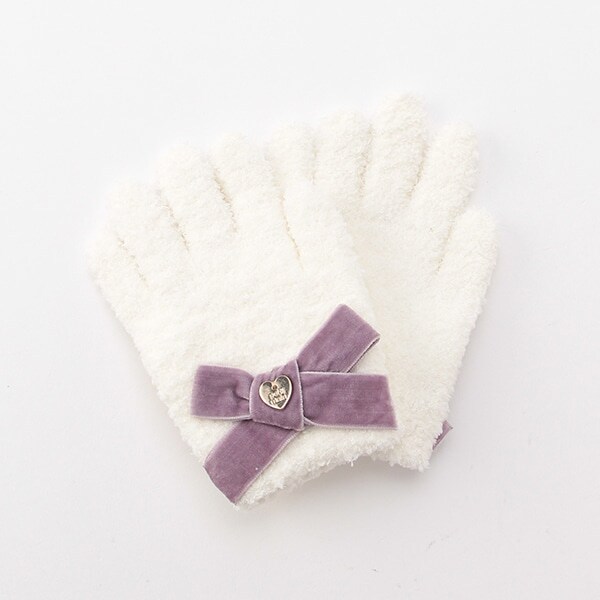 ベロアリボンマシュマロ手袋