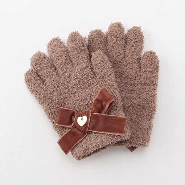 ベロアリボンマシュマロ手袋