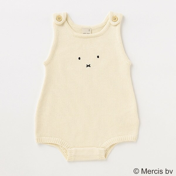 【ミッフィー】抗菌ニットサロペット