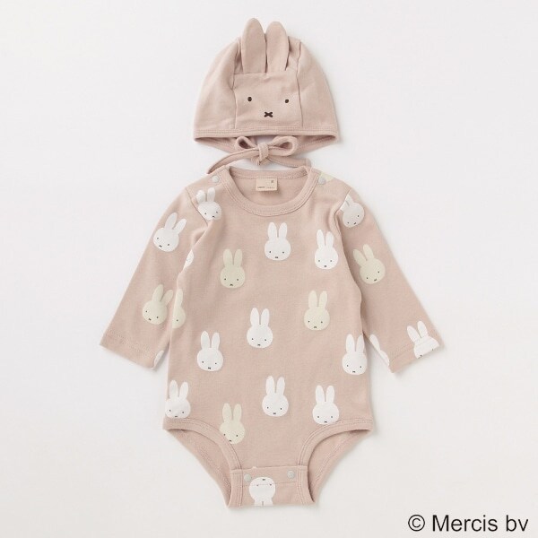 【ミッフィー】【シアバター】ロンパース×帽子セット