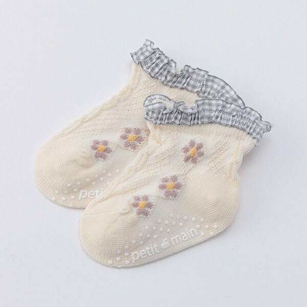 花ジャガードソックス