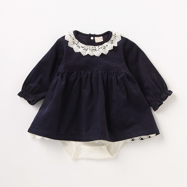 【弱酸性】衿つきコーデュロイワンピース