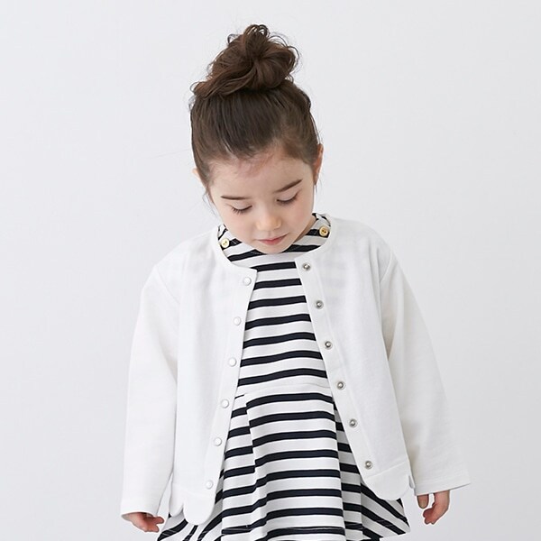 【リンク】カット裾スカラップカーディガン(キッズサイズ)