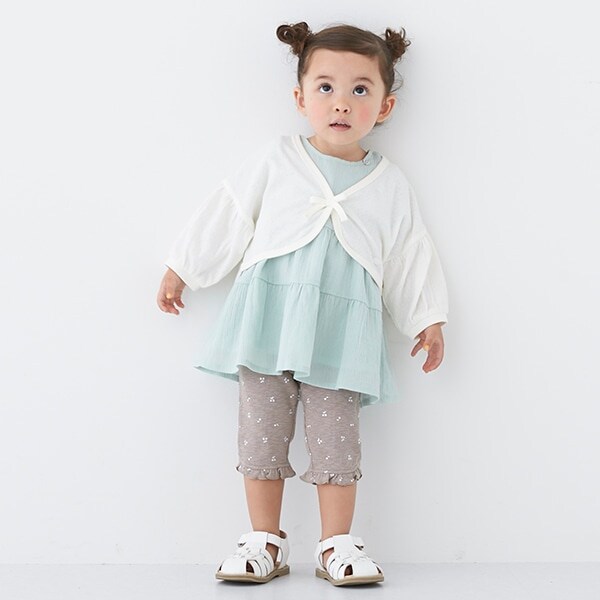 【接触冷感】裾フリルレギンス