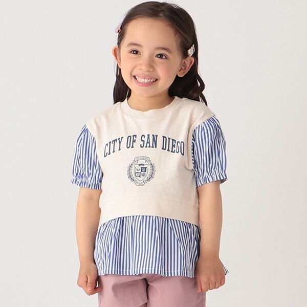 【リンク】カレッジロゴ切替えシャツT(キッズサイズ)