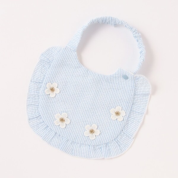 お花モチーフつきスタイ