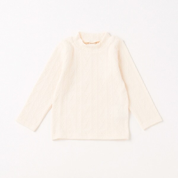 【シアバター】ジャガードハイネックロンT