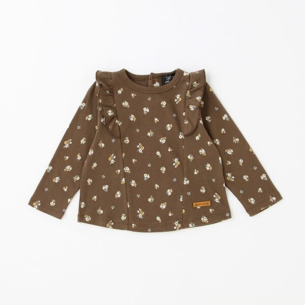 【オーガビッツ】花柄長袖Tシャツ