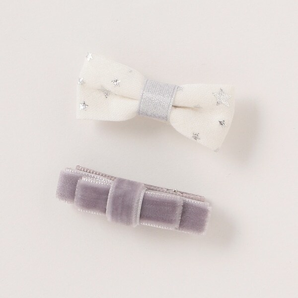 リボンヘアクリップセット