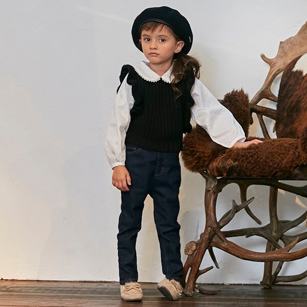 【裏起毛】デニムスキニーパンツ