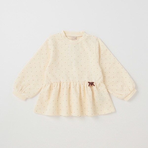 【吸湿発熱】キラキラペプラムトレーナー