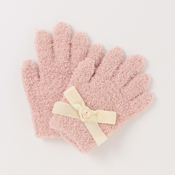 ベロアリボンマシュマロ手袋