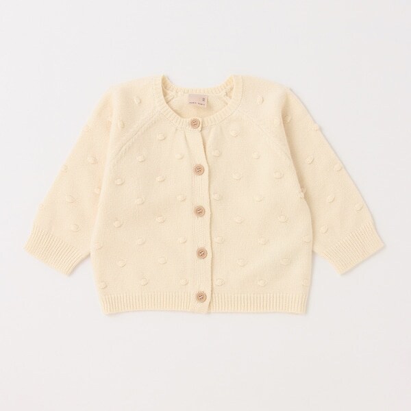 ポンポンニットカーデ