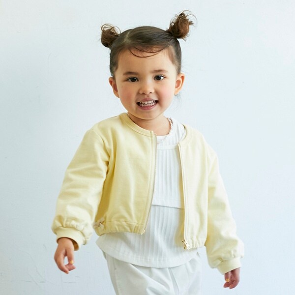 【吸水速乾/リンク】ショート丈ジップ羽織