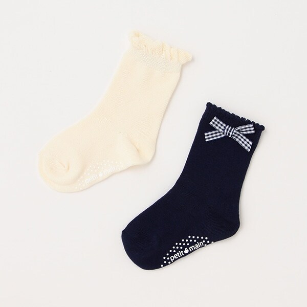 リボン/フリルソックス2P