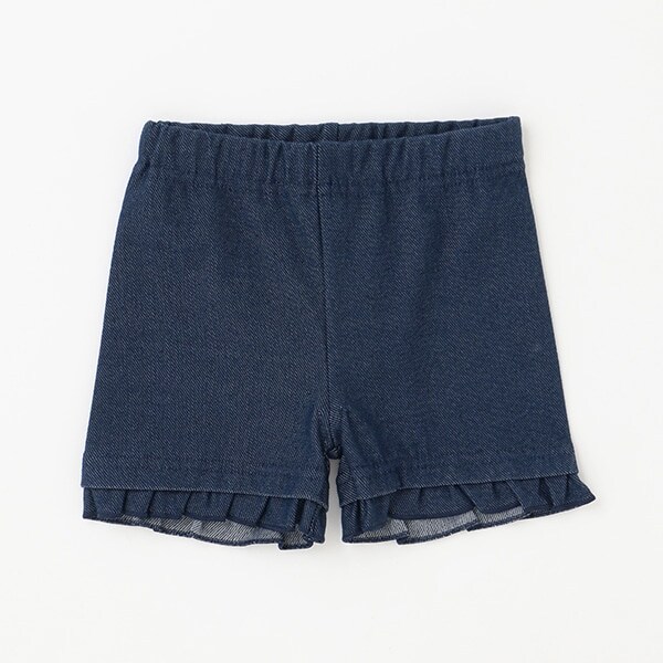 【接触冷感】裾フリル1分丈パンツ