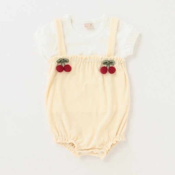 【リンク】チェリーモチーフサロペセット(ベビーサイズ)