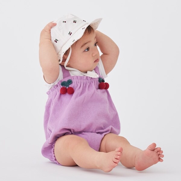 【リンク】チェリーモチーフサロペセット(ベビーサイズ)