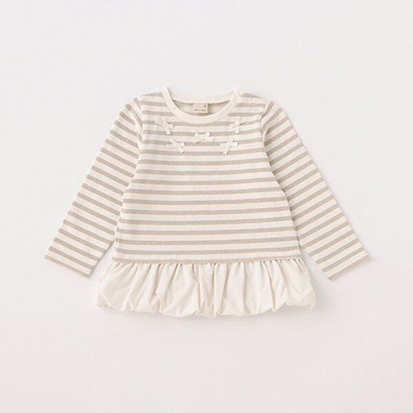 【リンク】バルーンペプラム長袖T（キッズサイズ）