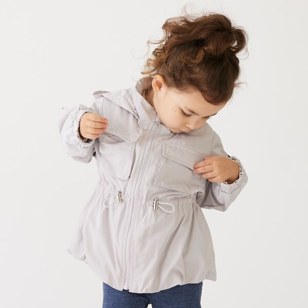 【撥水/リンク】ペプラムウィンブレ（キッズサイズ）