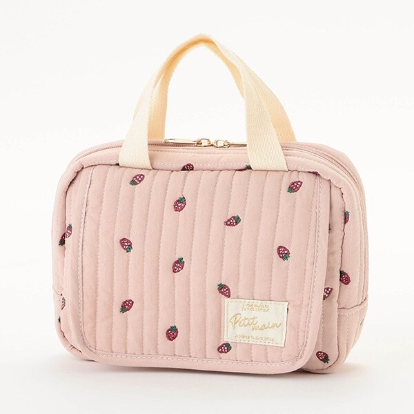 総柄刺しゅうマルチポーチ