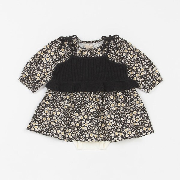 【リンク】ニットビスチェつきワンピース(ベビーサイズ)