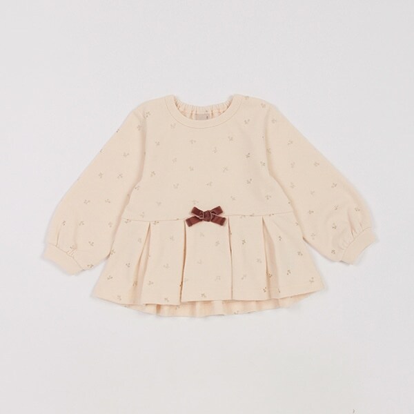 チェリー箔ペプラムトレーナー