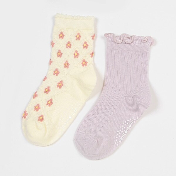フラワー・フリルソックス2P
