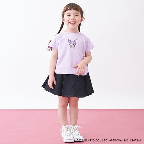 【リンク】色落ちしないデニム風スカート(キッズ)