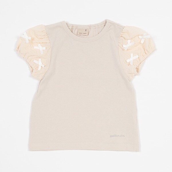 【接触冷感/リンク】ちびリボンTシャツ(キッズサイズ)